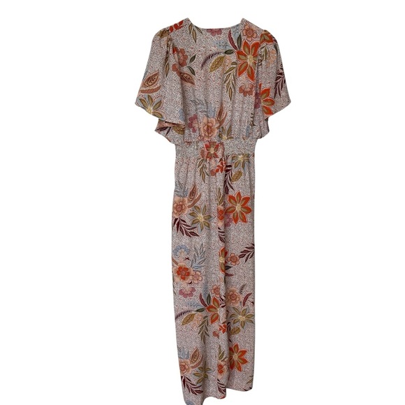 Lovestitch Women's Floral Maxi Dress S Bohemian V-Neck Multicolor Flowy Casual - Picture 7 of 11